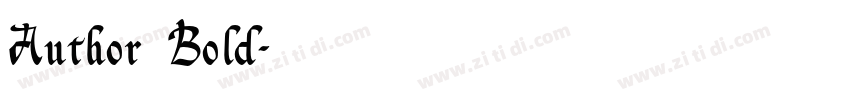 Author Bold字体转换